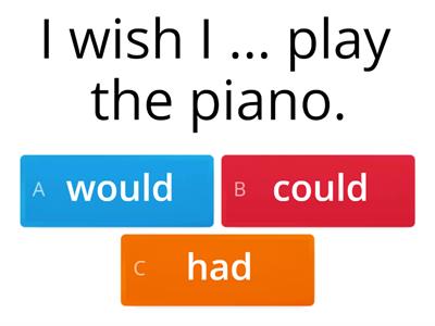 'I wish' vs. 'If only'- quiz