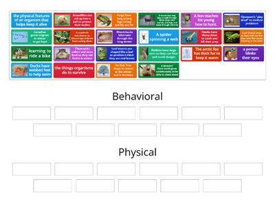 Behavioral vs. Physical Adapations