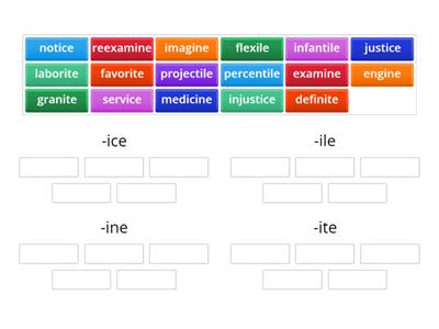 10.1 Suffix Sort (-ice, -ile, -ine, -ite)