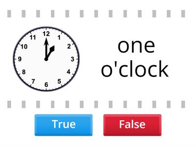 Time (o'clock / half past)