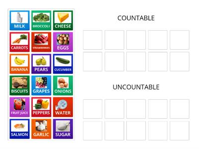 COUNTABLE and UNCOUNTABLE nouns