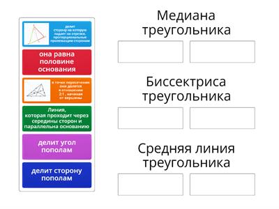 Особые линии треугольника, 8 кл