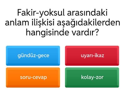 2.Sınıf Türkçe Dersi Etkinliği