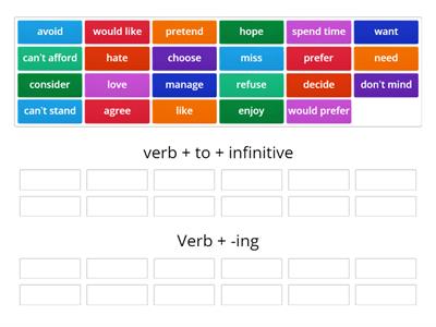 Focus 2 Infinitive/Gerund