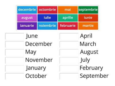 Months of the Year - Romanian