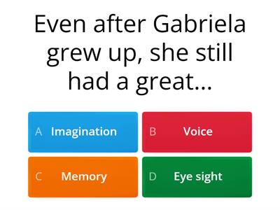 Journeys Lesson 18: My Name is Gabriela Comprehension