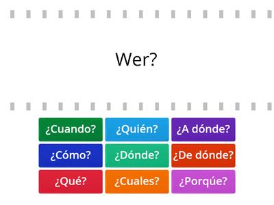 Fragewörter: Spanisch - Deutsch