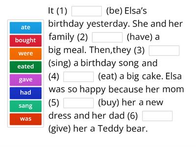 Simple present and past tense