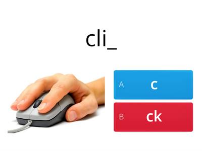 Choose ic or ick