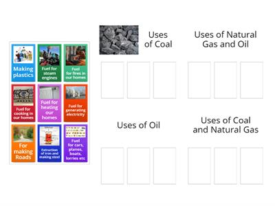 Uses of Fossil Fuels Group Sort