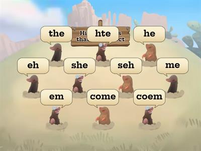 Whack a mole tricky words