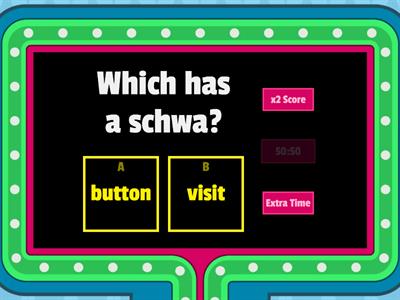 Which has a schwa? Wilson 3.1