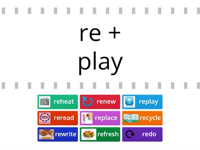 Vocabulary with prefix re-