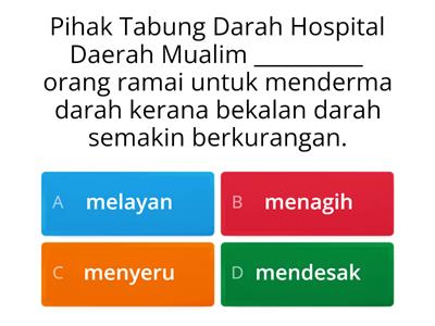 Soalan Pemahaman (Aneka Pilihan) Bahasa Melayu Tahun 6 Set 1