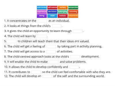 Why is the ‘child-centred’ approach important?