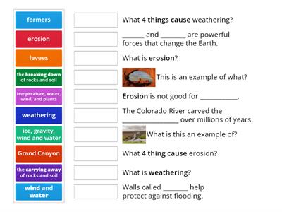 Weathering and Erosion Quiz