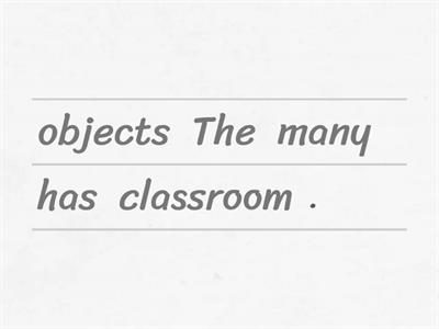 Classroom objects - Writing IEP