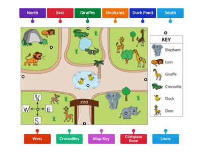 Zoo map 1st Grade