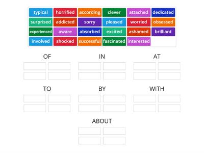 Adjectives + Prepositions (Gold Experience B2 unit 7)