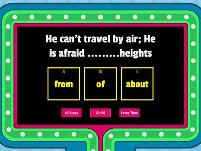 Prepositions Game Show