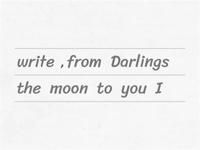 "The Woman in the Moon" quote scramble