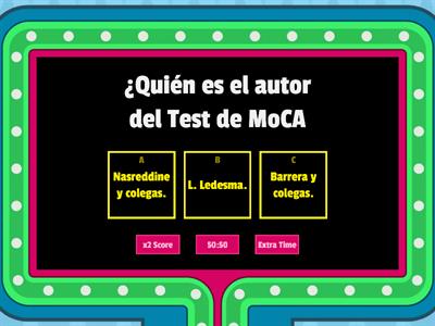 Preguntas Test de MoCA