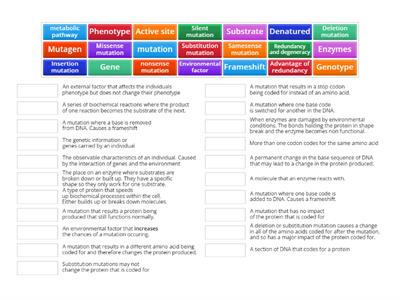 NCEA level 2 gene expression mutations and metabolic pathways