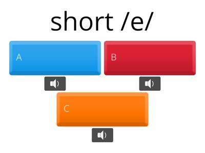 Short vowel /e/ - Listening 