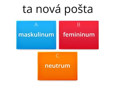 Maskulinum, femininum, neutrum?