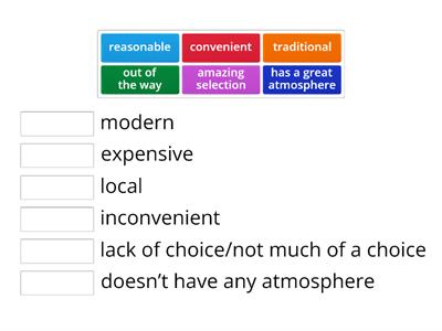 Mindset 1 Unit 5 Speaking Vocabulary 