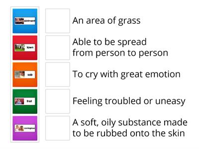 Look, Listen, Taste, Touch and Smell Vocabulary