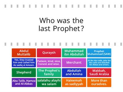 Flip tiles on childhood of Prophet Muhammad (SAW)