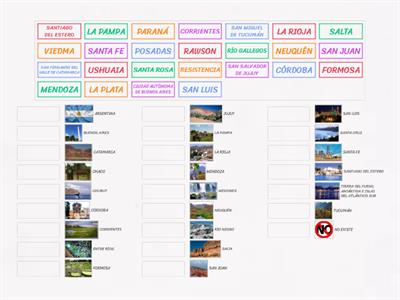 PROVINCIAS Y CAPITALES ARGENTINAS