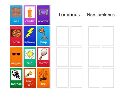 S8 Luminous and non-luminous of light sort