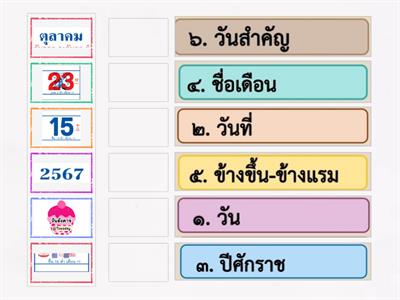 ส่วนประกอบปฏิทิน