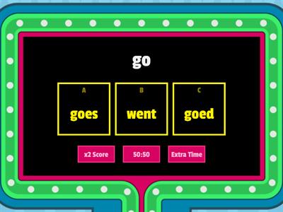 PAST TENSE GAME SHOW