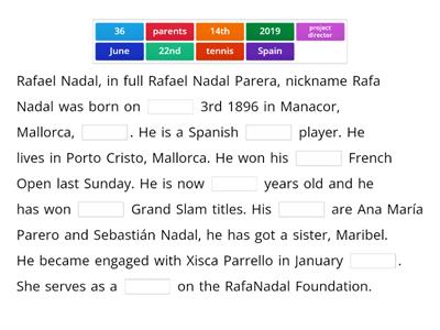 Nadal's biography
