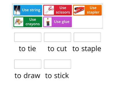 Ch.1 Action verbs (making crafts) Use...to