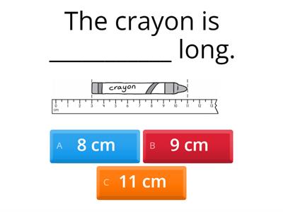 Comparing and ordering lengths in centimetres