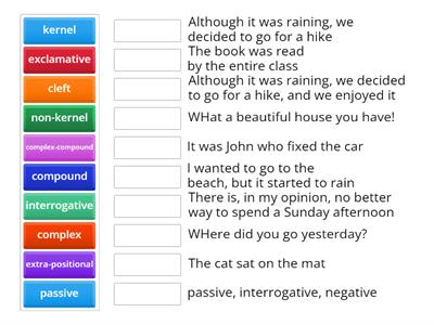 Sentences and Corresponding Label