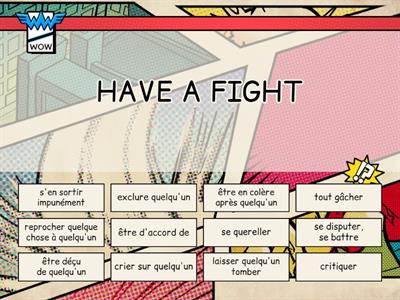 fights for fun - verbs