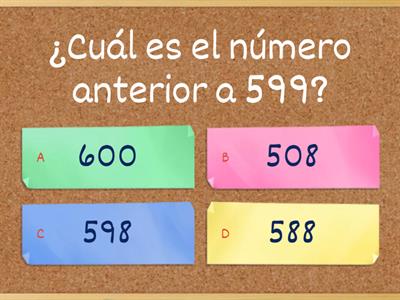 Numeración hasta el 699