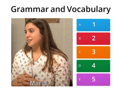 FCE speaking - Maria Grading Quiz