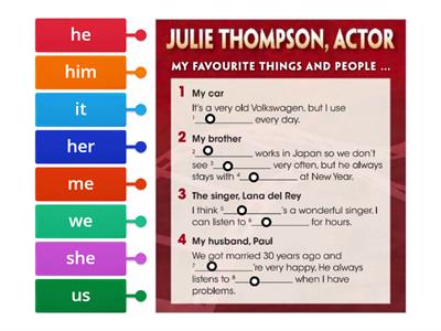 Subject and Object pronouns