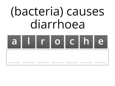 Anagrams - Describe some common infections (Edexcel GCSE Bio)