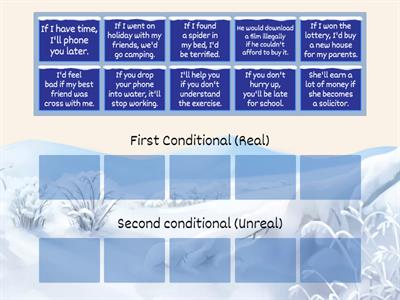  First or Second Conditional