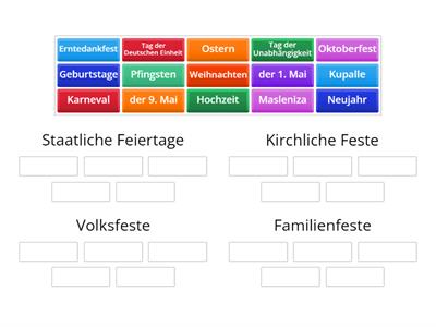 Feste und Feiertage