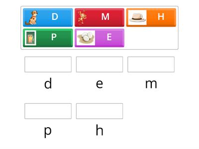 MATCH THE LETTER UPPERCASE WITH THE LOWERCASE