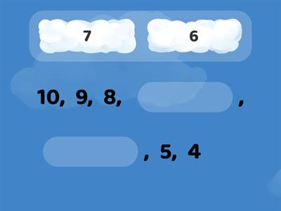 Descending order 1-10 (Missing numbers)