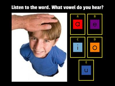 Auditory short vowel sounds: